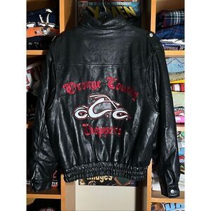 SOLD Vintage Y2K Orange County Choppers Faux Leather Jacket